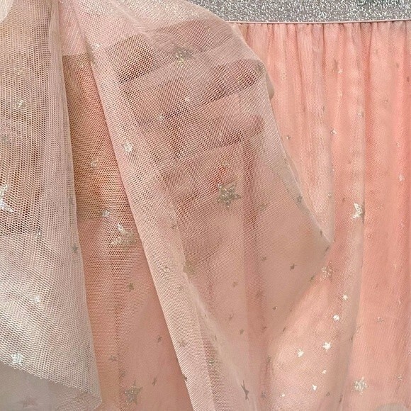 DKNY Girls Sparkly Silver Star Tulle Skirt - Picture 3 of 8